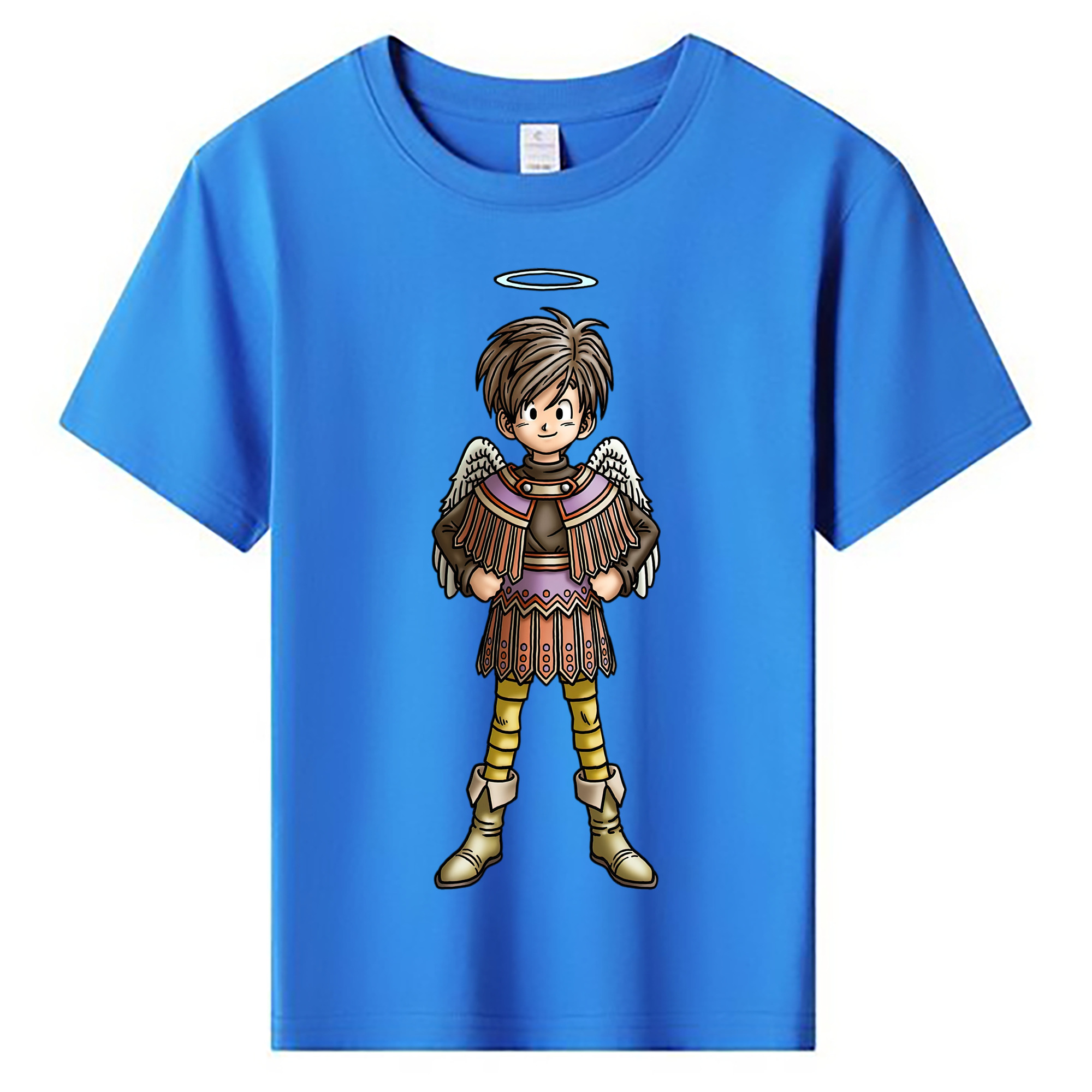 （画像用） ドラゴンクエスト Doragon Kuesuto Dragon Quest 綿100％キッズTシャツ（フロントプリント）
